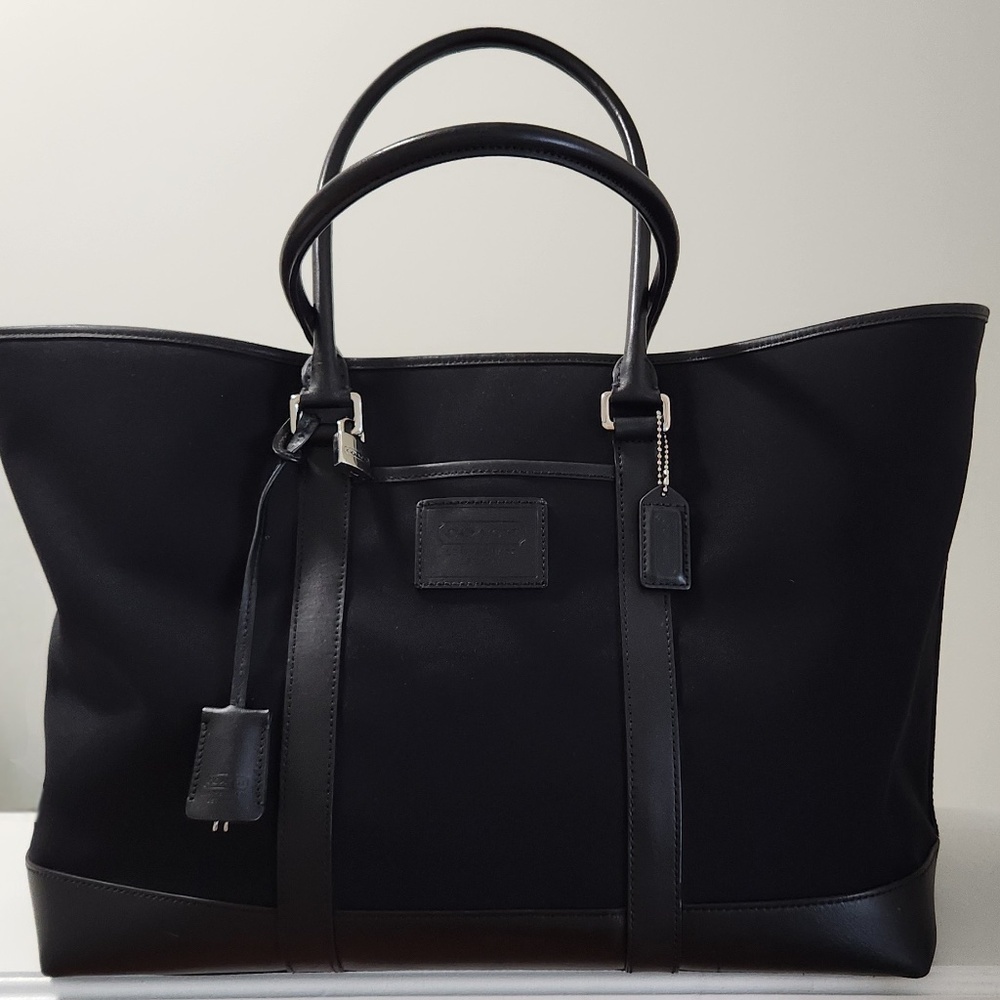 COACH Canvas and Leather Weekender Bag